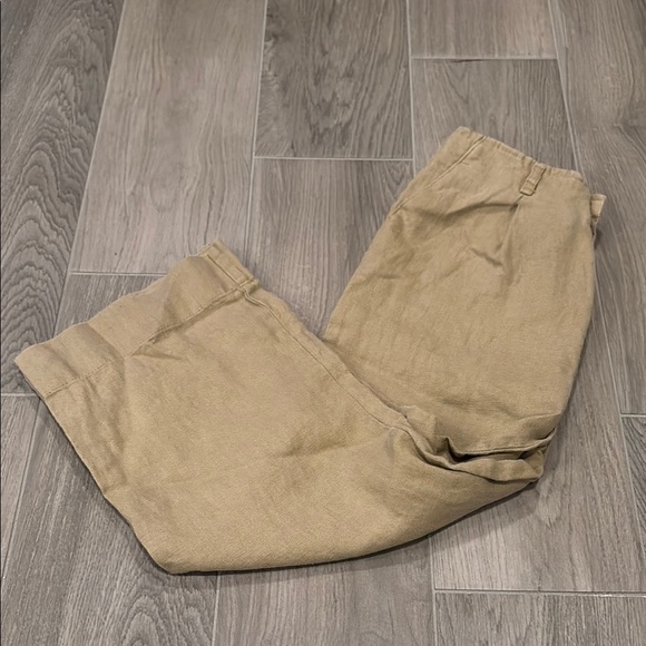 Zara Girls Wide Leg Tan Pants Size 7 - Picture 1 of 4